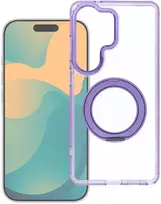 Oem Dėklas na Xiaomi Redmi 17 4G / 5G Frame Circle Stand zgodne su MagSafe violetinė