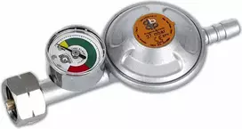 REDUKTOR GAZOWY 37mbar 1,5kg/h Z ZAWOREM BEZPIECZEŃSTWA I MANOMETREM