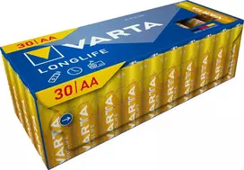 Baterijos - VARTA Longlife AA Baterijos, 30 Vnt. (LR6, 4106)