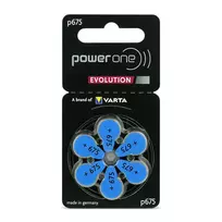 Baterijos – Varta 675 Power One Evolution, 1,45 V, Klausos Aparatams, 6 vnt.