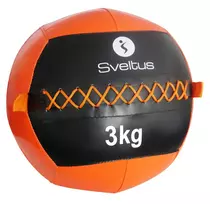 Svorinis kamuolys SVELTUS Wall Ball 3kg D35cm Orange/Black mėtymui