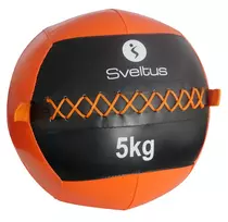 Svorinis kamuolys SVELTUS Wall Ball 5kg D35cm Orange/Black mėtymui