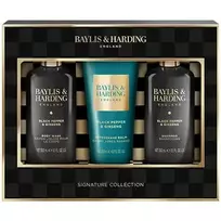 „Baylis & Harding“ vyrams skirtas dušo rinkinys (juodieji pipirai ir ženšenis) – kūno priežiūros dovanų rinkinys (3 vnt.)