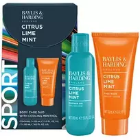 „Baylis & Harding“ vyrams skirtas kūno priežiūros rinkinys (citrusų, laimų ir mėtų aromatas) – kūno ir odos priežiūros dovanų rinkinys (2 vnt.)