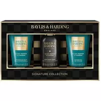 „Baylis & Harding“ vyriškų dušo priemonių mini rinkinys (juodieji pipirai ir ženšenis) – dovanų mini kūno priežiūros rinkinys (3 vnt.)