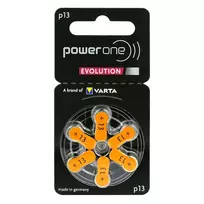Klausos aparato Baterija - Varta Power One Evolution 13 (6 Vnt.), Oranžinė
