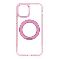 Case for iPhone 12 Frame Circle Stand compatible with MagSafe pink