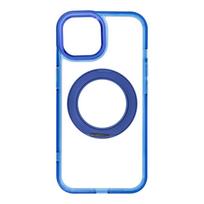 Case for iPhone 15 Frame Circle Stand compatible with MagSafe navy blue