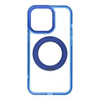 Case for iPhone 13 PRO Frame Circle Stand compatible with MagSafe navy blue