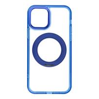 Case for iPhone 12 Frame Circle Stand compatible with MagSafe navy blue