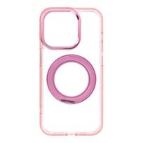 Case for iPhone 15 Pro Frame Circle Stand compatible with MagSafe pink
