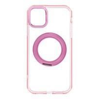 Case for iPhone 11 Frame Circle Stand compatible with MagSafe pink