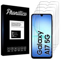 Grūdintas Stiklas Samsung Galaxy A17 5G [4 Rinkinys] Ekrano Apsauginė Plėvelė Phonillico®