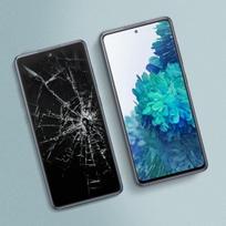 LCD ekranas - SAMSUNG - Galaxy S20 FE 5G - Originalus - Baltas - Lengva įdiegti