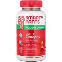 SmartyPants, Moterų ekologiški multivitaminai ir omega rūgštys, avietės, citrina, laimas ir vynuogės, 120 guminukų