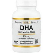 California Gold Nutrition, DHR iš jūrinių dumblių, 200 mg, 60 daržovių minkštųjų gelių