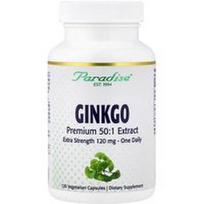 Paradise Herbs, Ginkmedis, ypač stiprus, 120 mg, 120 vegetariškų kapsulių