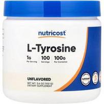 Nutricost, L-tirozinas, be skonio, 100 g (3.6 uncijos)