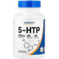 Nutricost, 5-HTP, 200 mg, 60 kapsulių