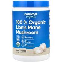 Nutricost, 100 % ekologiškas liūto karčių grybas, be skonio, 8,1 uncijos (227 g)