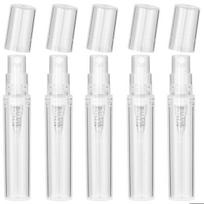 3 ml skaidrus plastikinis buteliukas su purkštuvu ir dangteliu, 5 vnt.
