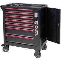 Yato YT-09004 spintelė su ratukais, 7 stalčiai, 982x755x455 mm, 35 kg, plienas, PP, skaitmeninis užraktas, LED logotipas