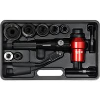 Yato hidraulinis metalo skylmušių rinkinys YT-18900, 22-60 mm, 6 t, 3 mm, sukama galvutė, šeši štampai, dėklas