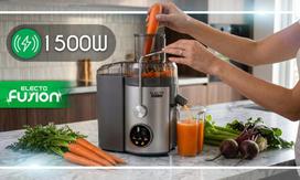 Sulčiaspaudė vaisiams ir daržovėms 1500 W, sidabrinė ir juoda, savaiminio valymo