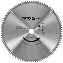 Yato diskinis pjūklas YT-6099, 350mm, 30mm, 100 dantų, 4500 min⁻¹, 2.5mm, 3.2mm, volframo karbidas, aliuminiui