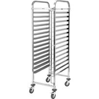 Yato transportavimo vežimėlis YG-09072, 470x620x1700 mm, 15 lygių, 400x600 mm, 40 kg, nerūdijantis plienas 201, 4 ratai