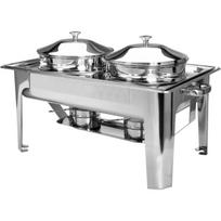 Ēdienu sildītājs zupām ar 2x4,5L katliem, YG-04125, YATO, nerūsējošā tērauda, elegants dizains, 600x350x370 mm