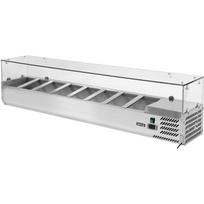 Yato šaldymo viršutinė vitrina YG-05323, 8x1/4 GN, 1800x335x435 mm, +2~+8°C, 110 W, 220-240 V, R600a, statinis šaldymas