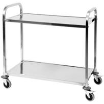 Yato aptarnavimo vežimėlis YG-09095, 950x500x950 mm, 2 lentynos, 890x495 mm, 45 kg, nerūdijantis plienas 201, 4 ratukai, TPR
