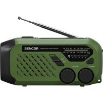 Sencor radijas SRD 1000SCL GR, 1W, 2000mAh, IPX3, AM/FM, rankena, saulės panelė, USB-C, SOS, žibintuvėlis