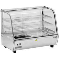 Yato šildoma vitrina YG-04981, 160l, 1500W, 220-240V, 30-90°C, 3 lentynos, LED apšvietimas, nerūdijantis plienas