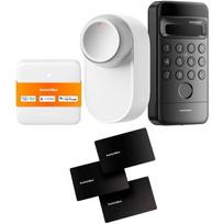 Switchbot išmanusis durų užraktas Lock Ultra Vision Combo W56000052, rinkinys, baltas, 3D veido atpažinimas, NFC kortelė, USB-C, 2