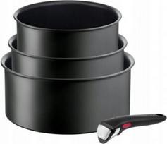 TEFAL Pot Set, 4 pcs | L7649453 Ingenio Ultimate | Aluminum | Black L7649453 | 3168430336612
