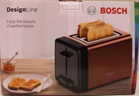 SALE OUT. Bosch TAT4P429 DesignLine Toaster, 970 W, 2 slots, Copper | SALE OUT. | Bosch DesignLine Toaster | TAT4P429 | Power 970 W | Number of slots 2 | Housing material Stainless Steel | Copper/Black | DAMAGED PACKAGING TAT4P429SO | 2000001439982