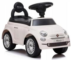 „Sun Baby“ „Fiat 500“ paspiriamas automobilis-stumdukas vaikams nuo 12 mėn., baltas, su atlošu, daiktadėže ir garsais