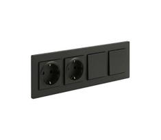 Legrand-Dvivietė namų SCHUKO rozetė 250V/16A ir vienvietis jungiklis Nr. 1 NILOE STEP
