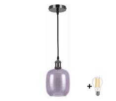 BRILAGI -LED Pakabinamas šviestuvas ant laido RETRO GLASS 1xE27/60W/230V Ø 14 cm juoda/dūminė pilka