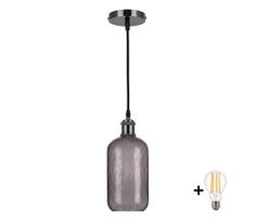 BRILAGI -LED Pakabinamas šviestuvas ant laido RETRO GLASS 1xE27/60W/230V skersmuo 14 cm juoda/dūminė pilka