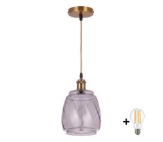 BRILAGI - LED pakabinamas šviestuvas ant laido RETRO GLASS 1xE27/60W/230V skersm. 26 cm auksinė/dūminė pilka