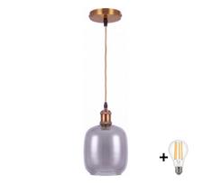 BRILAGI -LED Pakabinamas šviestuvas su laidu RETRO GLASS 1xE27/60W/230V skersmuo 14 cm auksinė/dūminė pilka