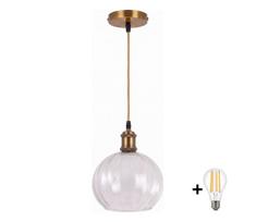 BRILAGI - LED pakabinamas šviestuvas su laidu RETRO GLASS 1xE27/60W/230V Ø 25 cm auksinė/skaidri