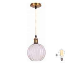BRILAGI - LED liustra ant lyno RETRO GLASS 1xE27/60W/230V Ø 18 cm auksinė/skaidri