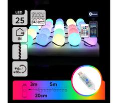Aigostar - LED RGBIC daugiaspalvė dekoratyvinė girlianda 25xLED/5W/USB 5 m