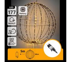 Aigostar - LED kalėdinė lauko dekoracija 177xLED/3,6W/230V 60 cm IP44 šiltai balta