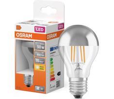 LED lemputė su veidrodiniu paviršiumi FILAMENT E27/6,5W/230V 2700K sidabrinė- Osram