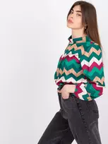 Italy Moda Palaidinė-DHJ-BZ-12311.49P-tamsiai žalia